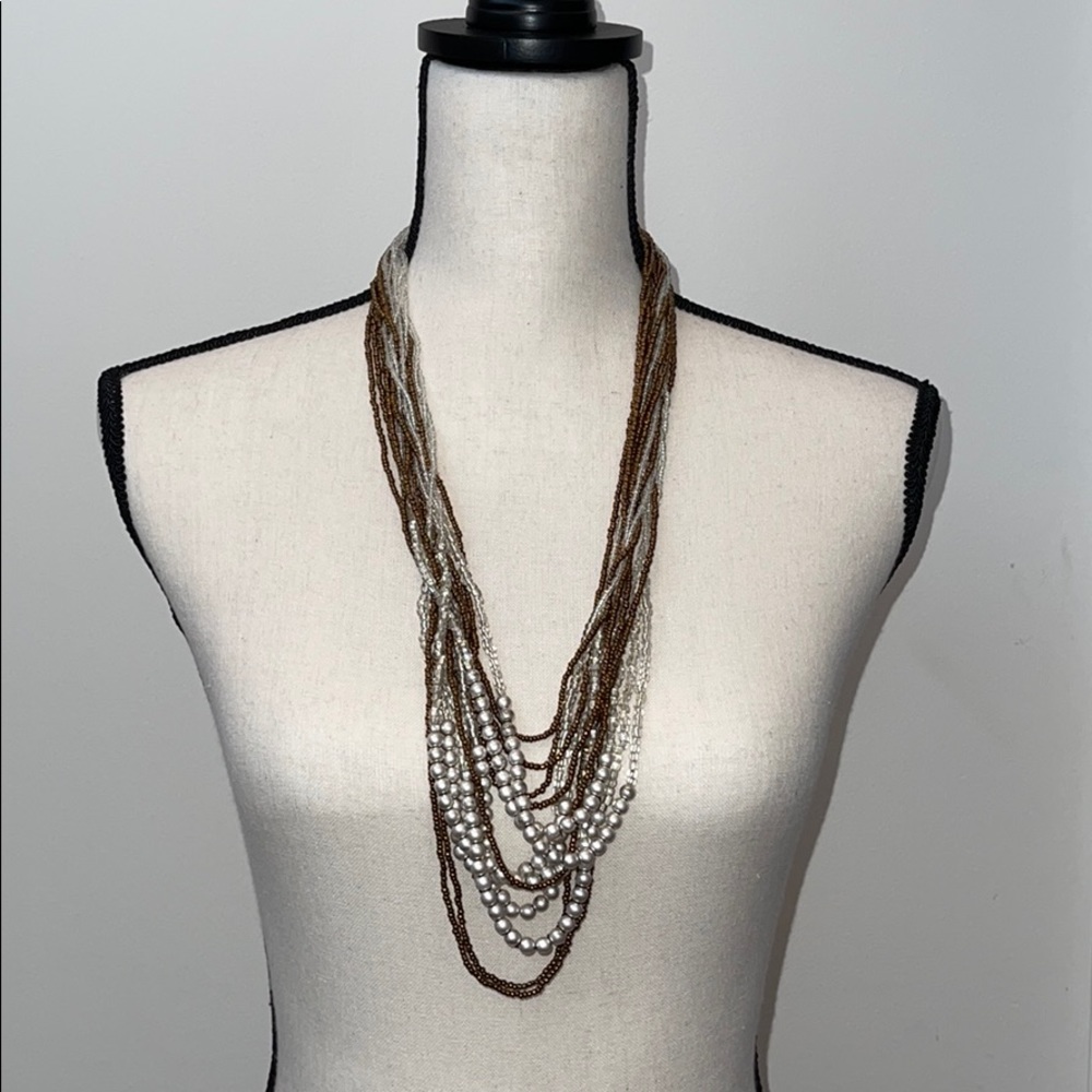 Banana Republic Beaded Multi Strand Necklace
